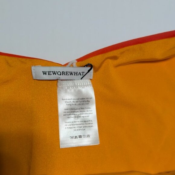 Weworewhat Delilah Bikini Bottom Sz. Large- Gradient Pink Orange - Picture 4 of 6